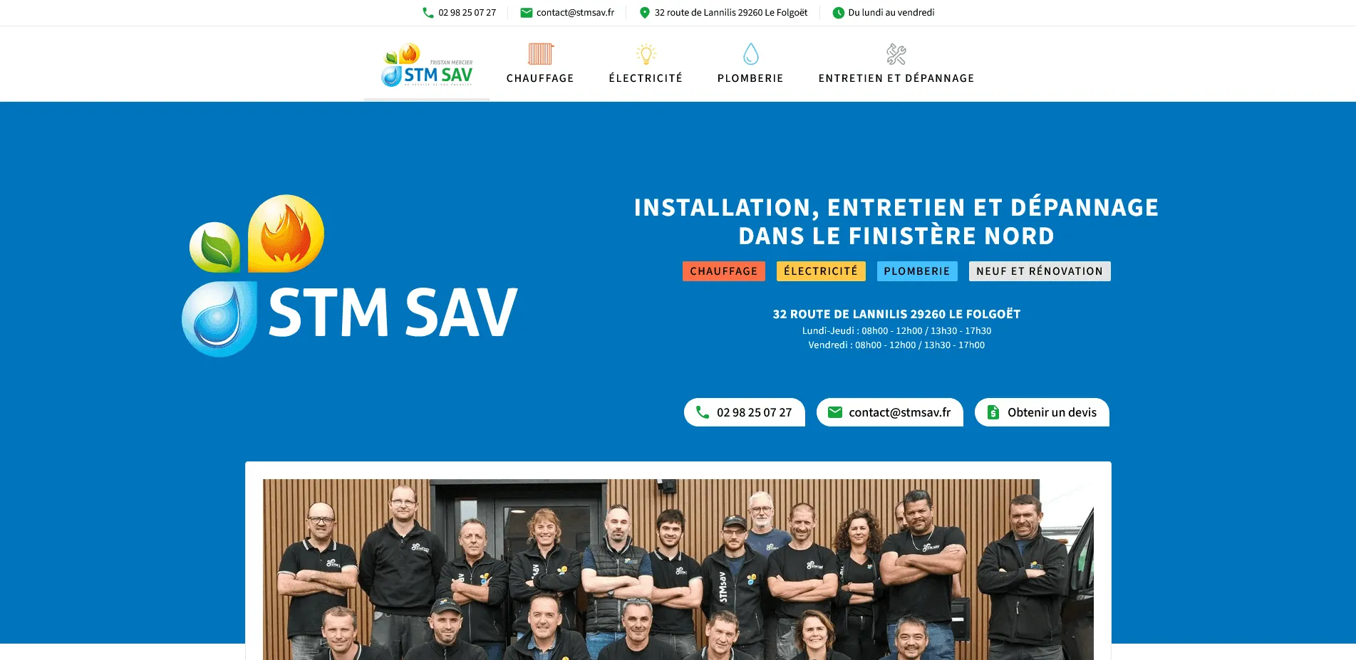 Capture d'écran de STM SAV